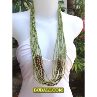 Beads Necklaces Multi Seeds Wooden